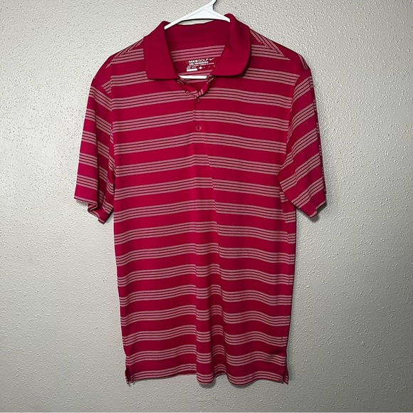 Nike Other - Nike Golf Polo Shirt Tour Performance Pink Striped Size Small Mens